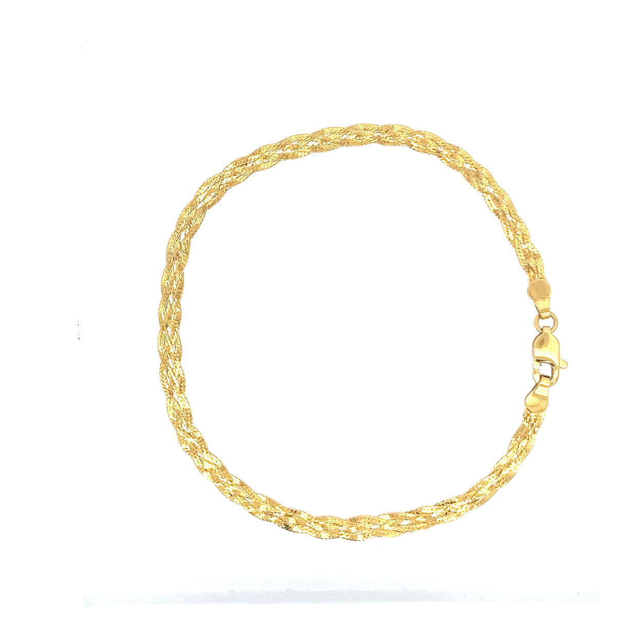 22ct Gold Textured Woven Pattern Bracelet