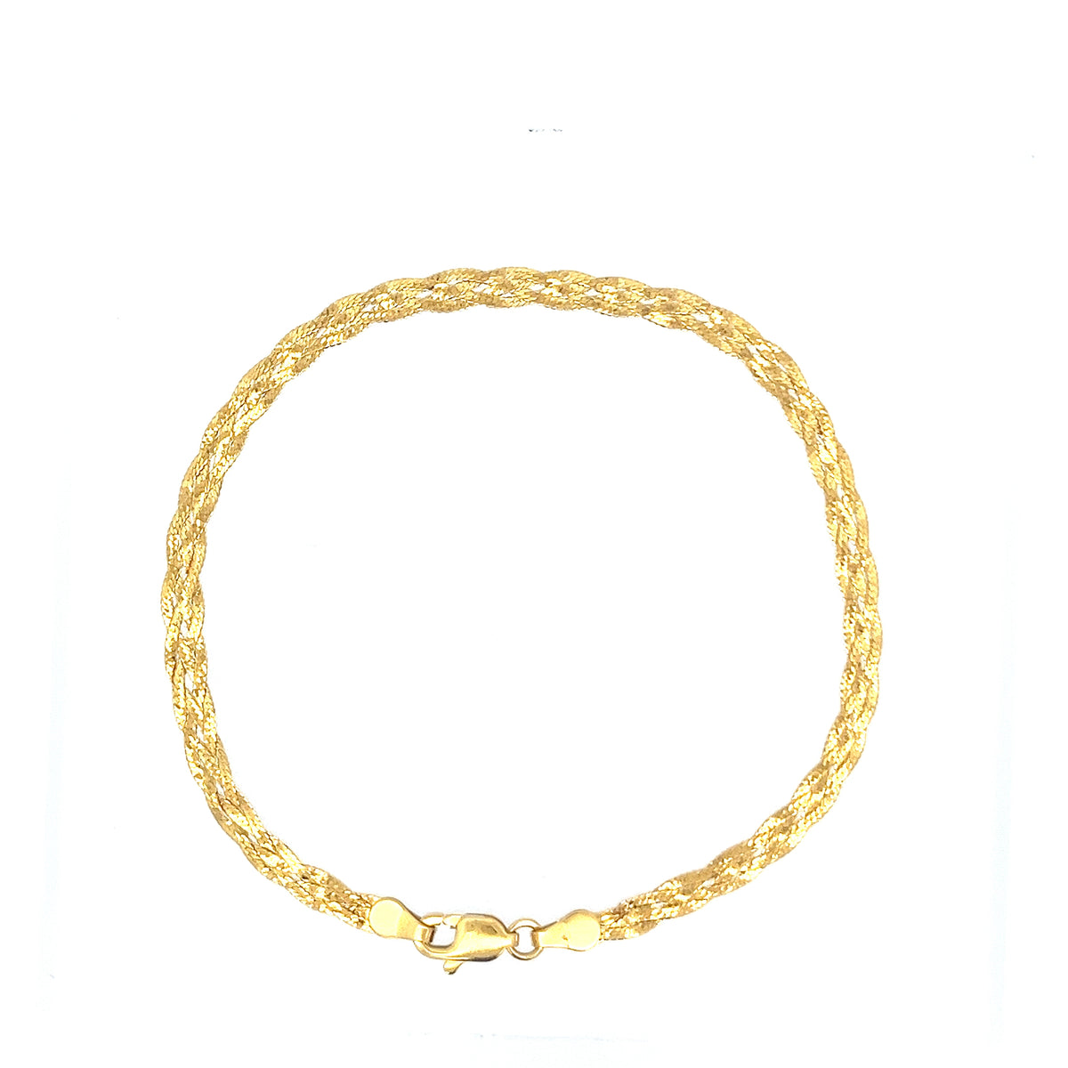22ct Gold Textured Woven Pattern Bracelet