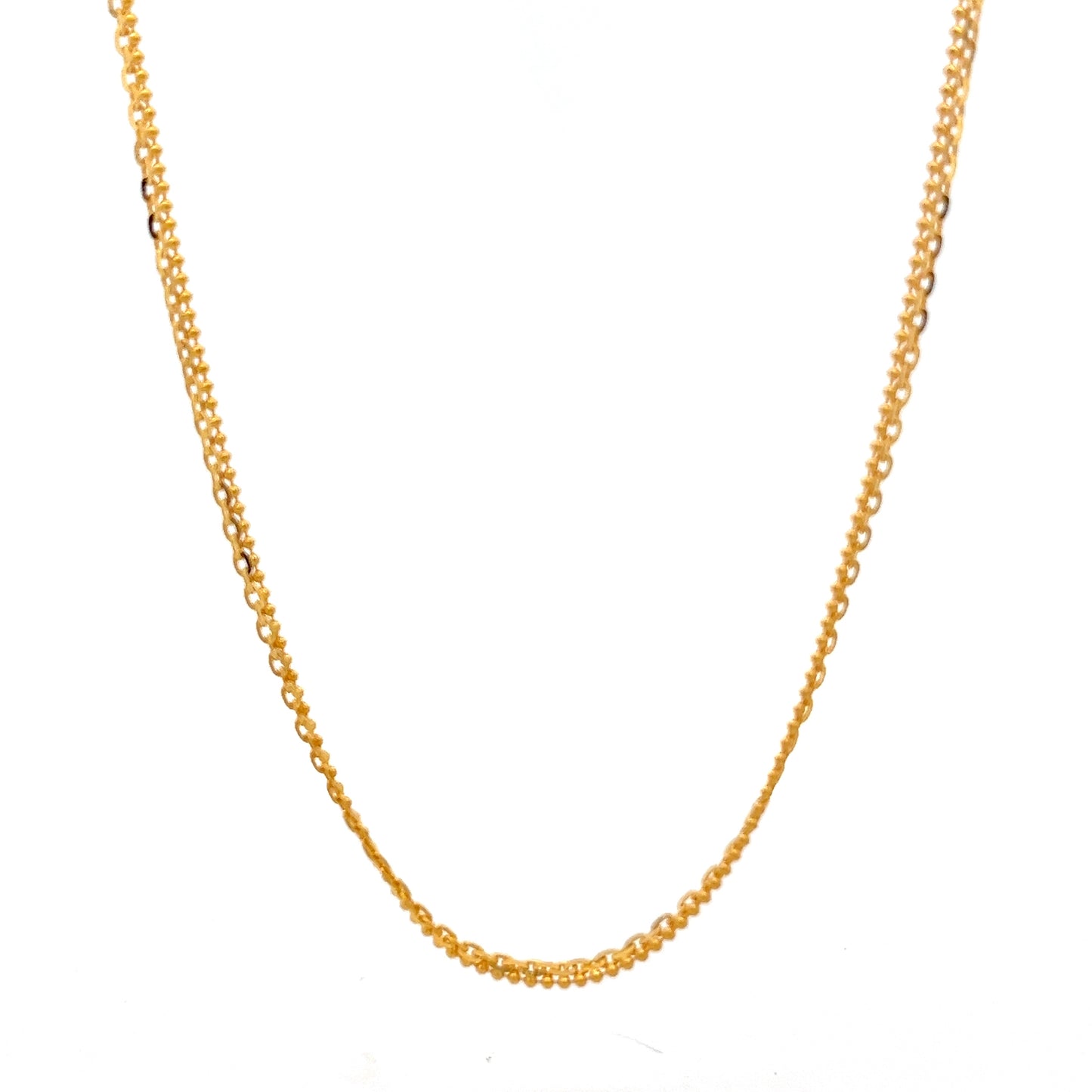 22ct Gold Fine Twisted Link Chain