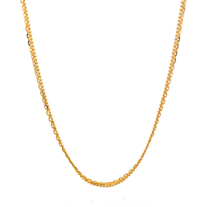 22ct Gold Fine Twisted Link Chain