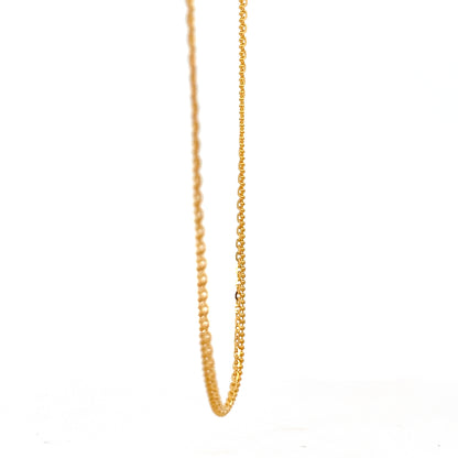 22ct Gold Fine Twisted Link Chain