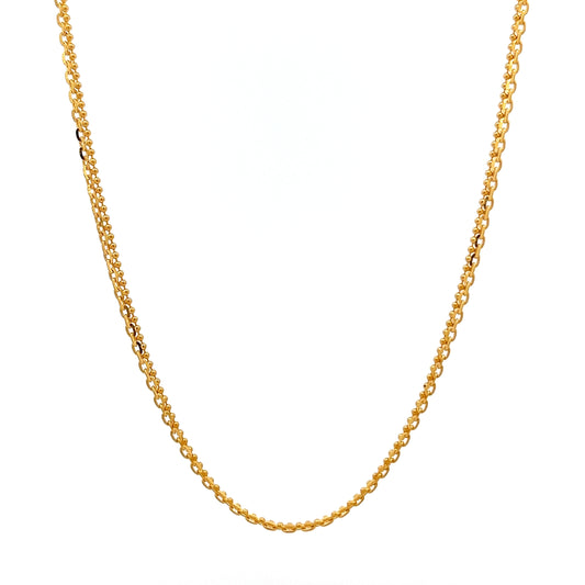 22ct Gold Double Strand Belcher Link Chain