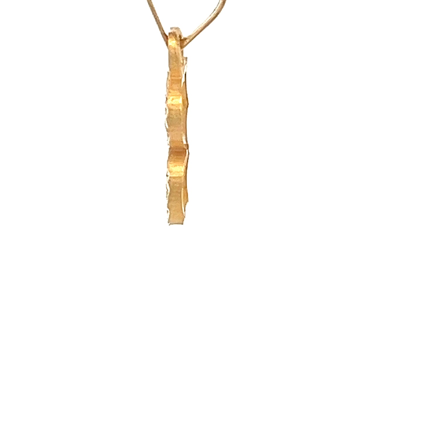 22ct Gold Letter B Pendant with Textured Finish