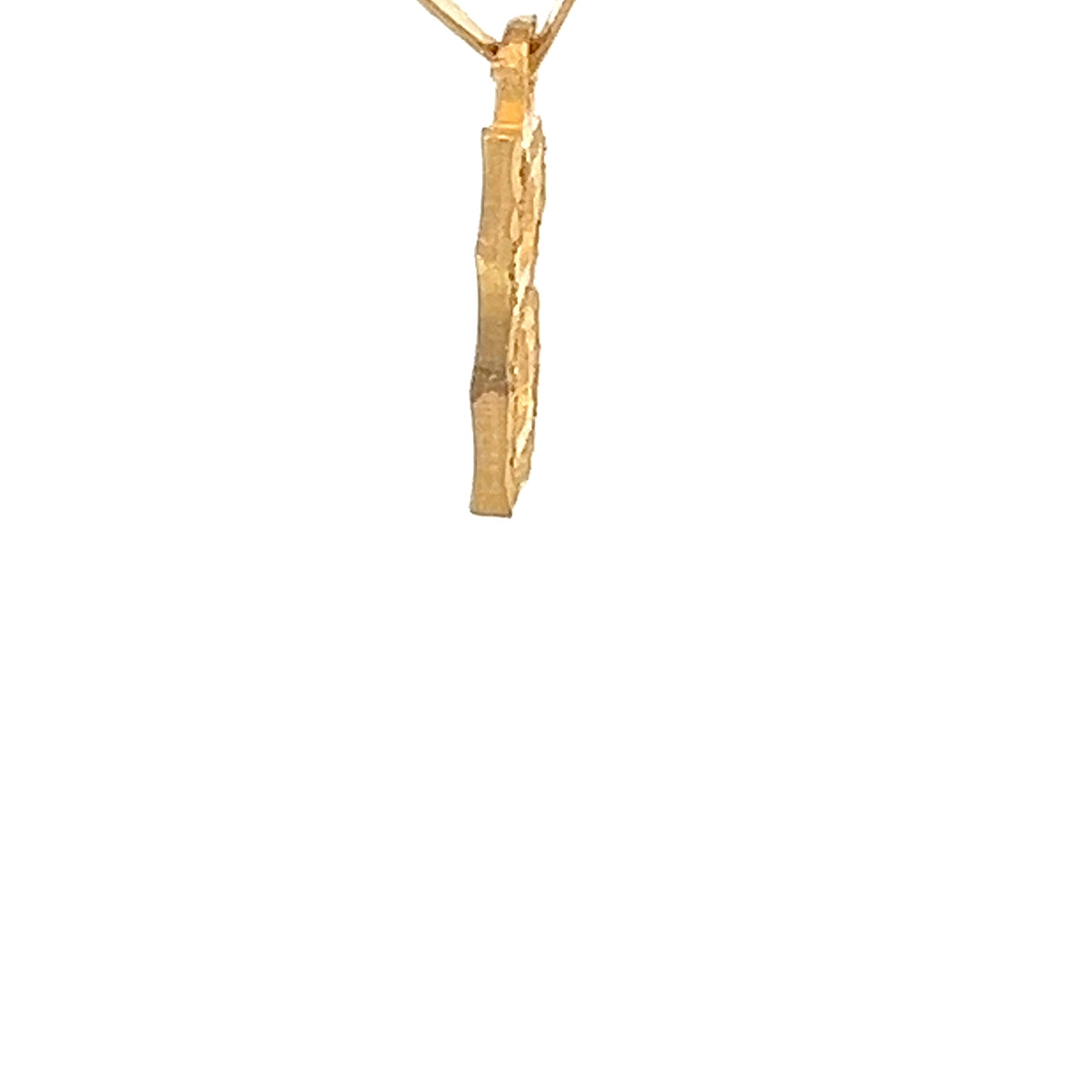 22ct Gold Letter B Pendant with Textured Finish