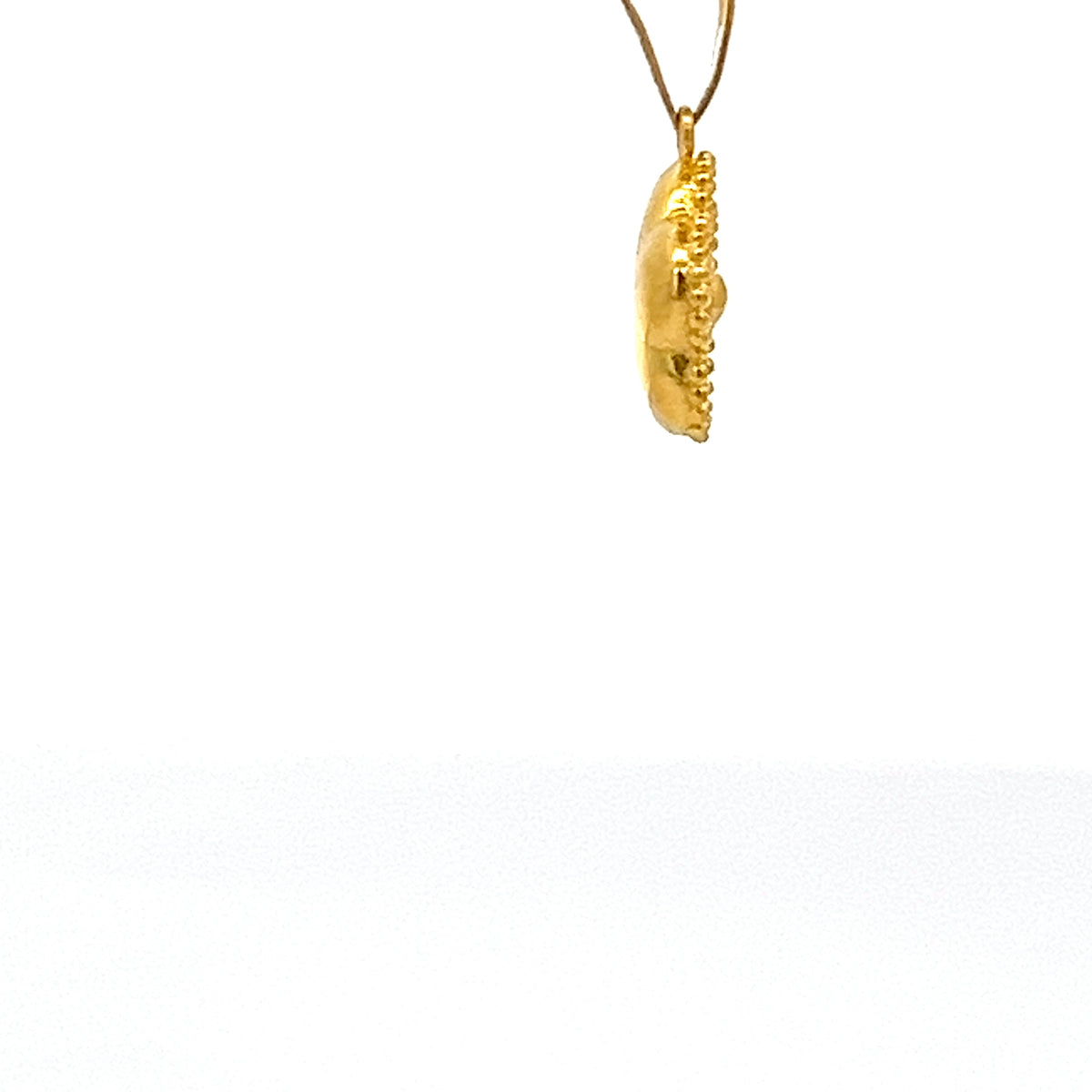 22ct Gold Floral Cluster Pendant with Clear Stones