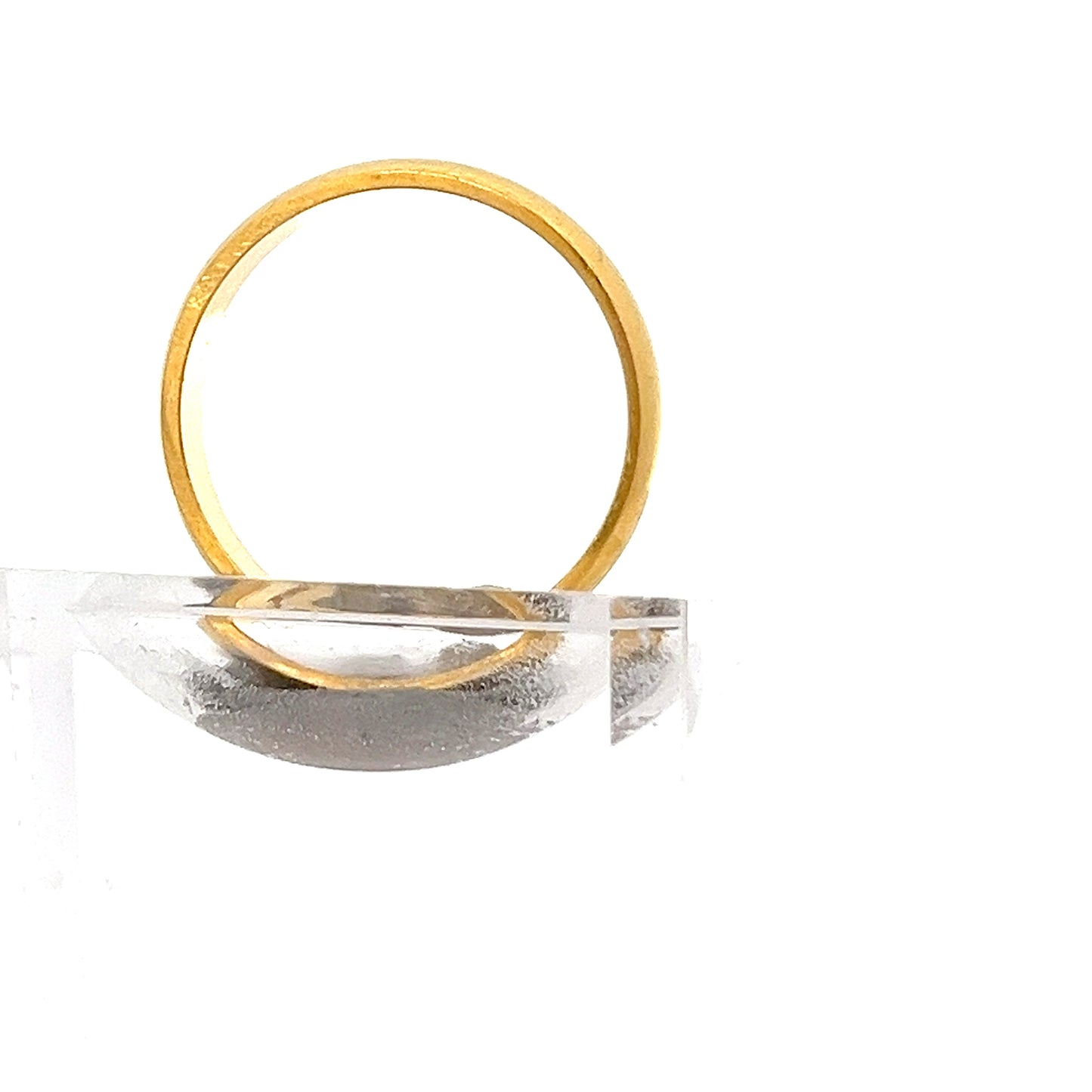 22ct Gold Plain Curved Band Ring
