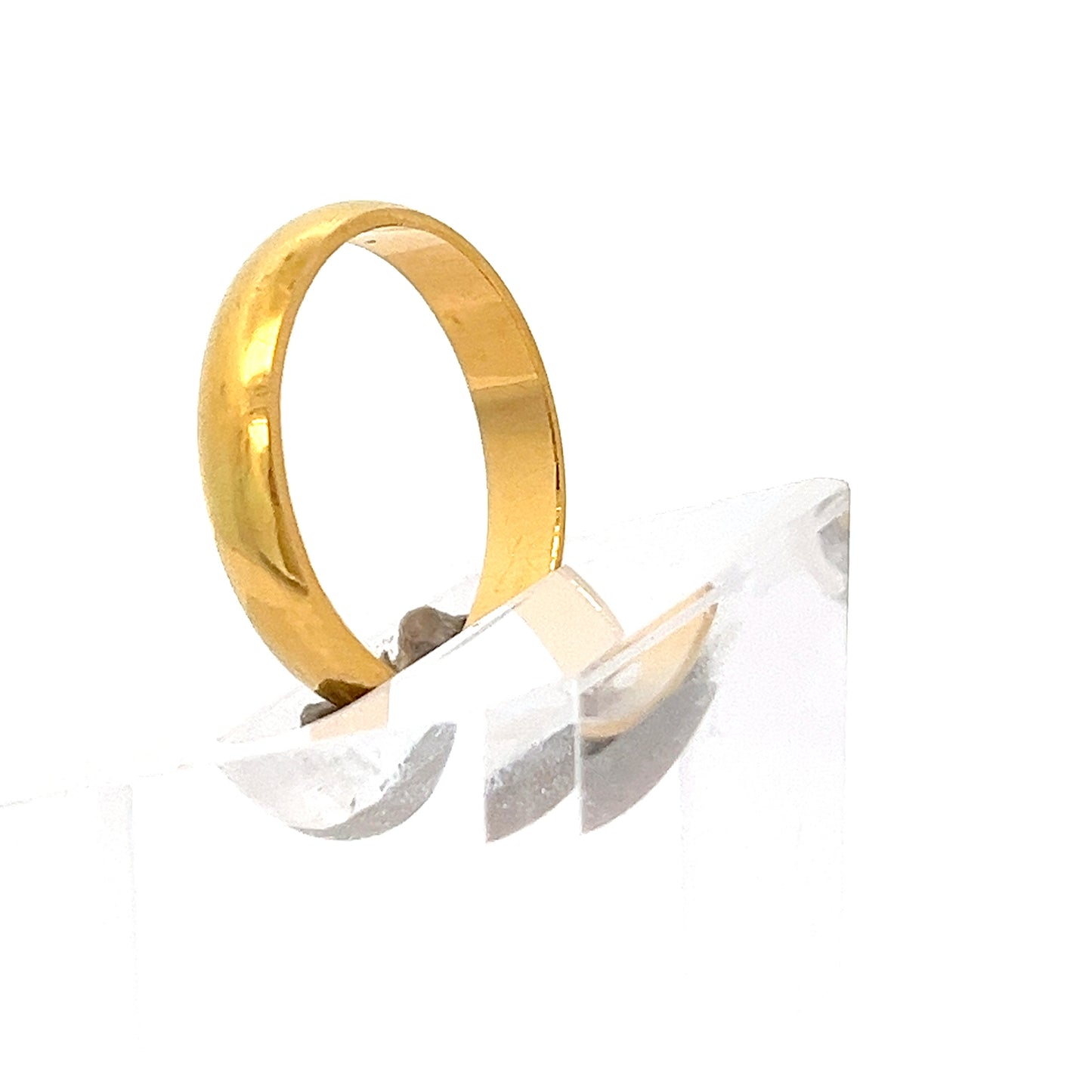 22ct Gold Plain Curved Band Ring
