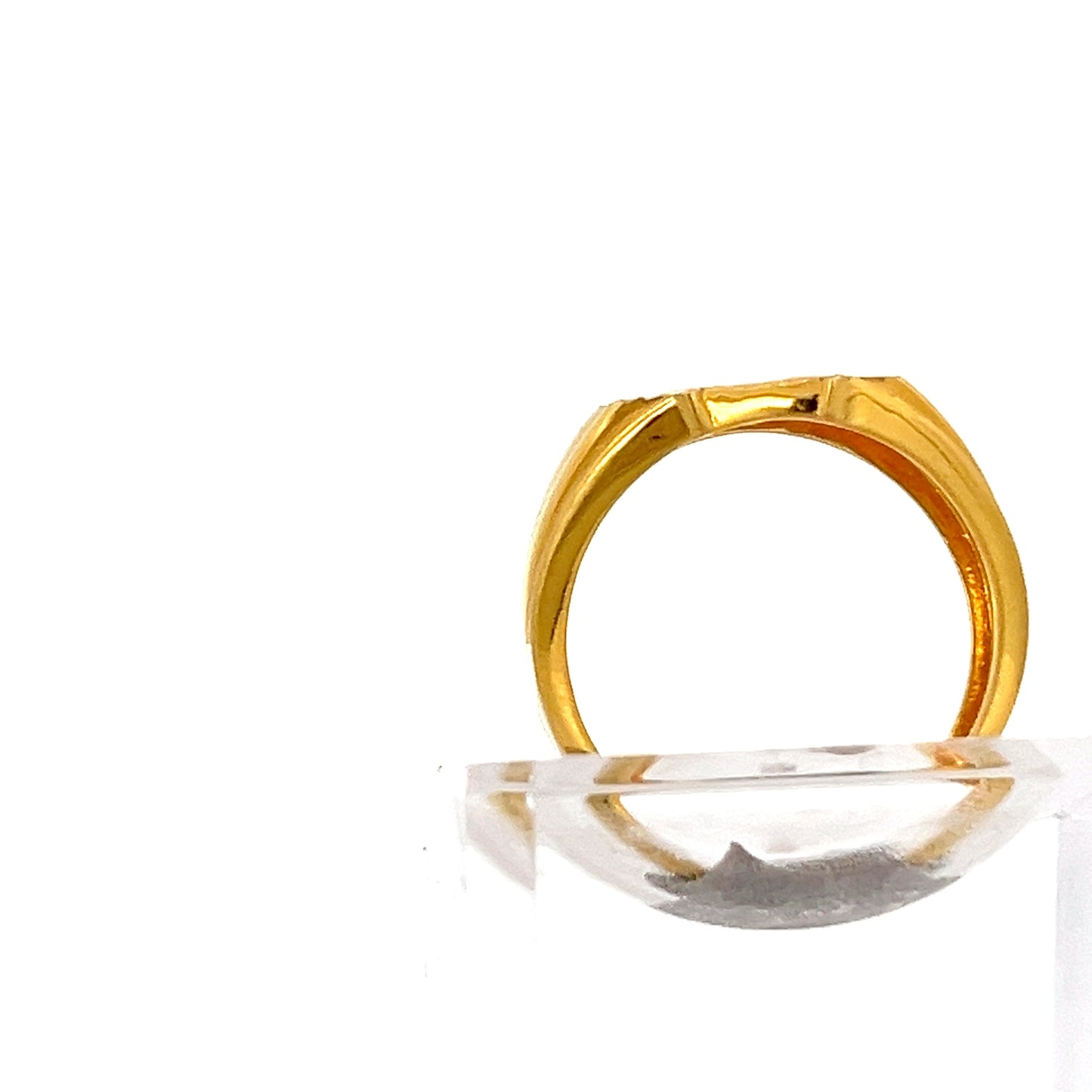 22ct Gold Engraved Rectangular Signet Ring