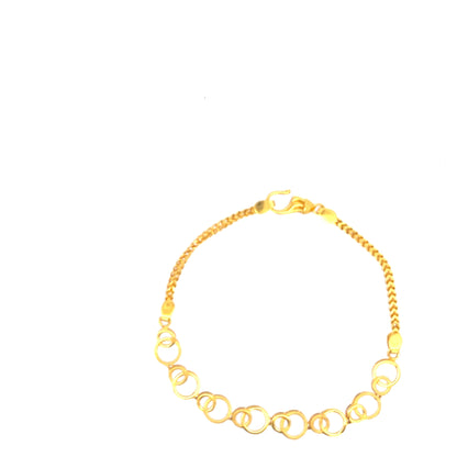22ct Gold Bracelet with Circular Link Design