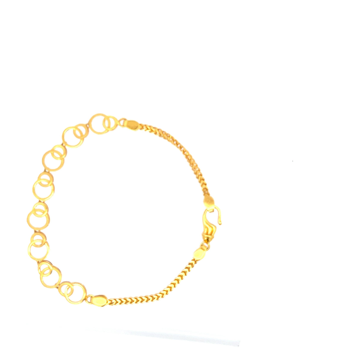 22ct Gold Bracelet with Circular Link Design