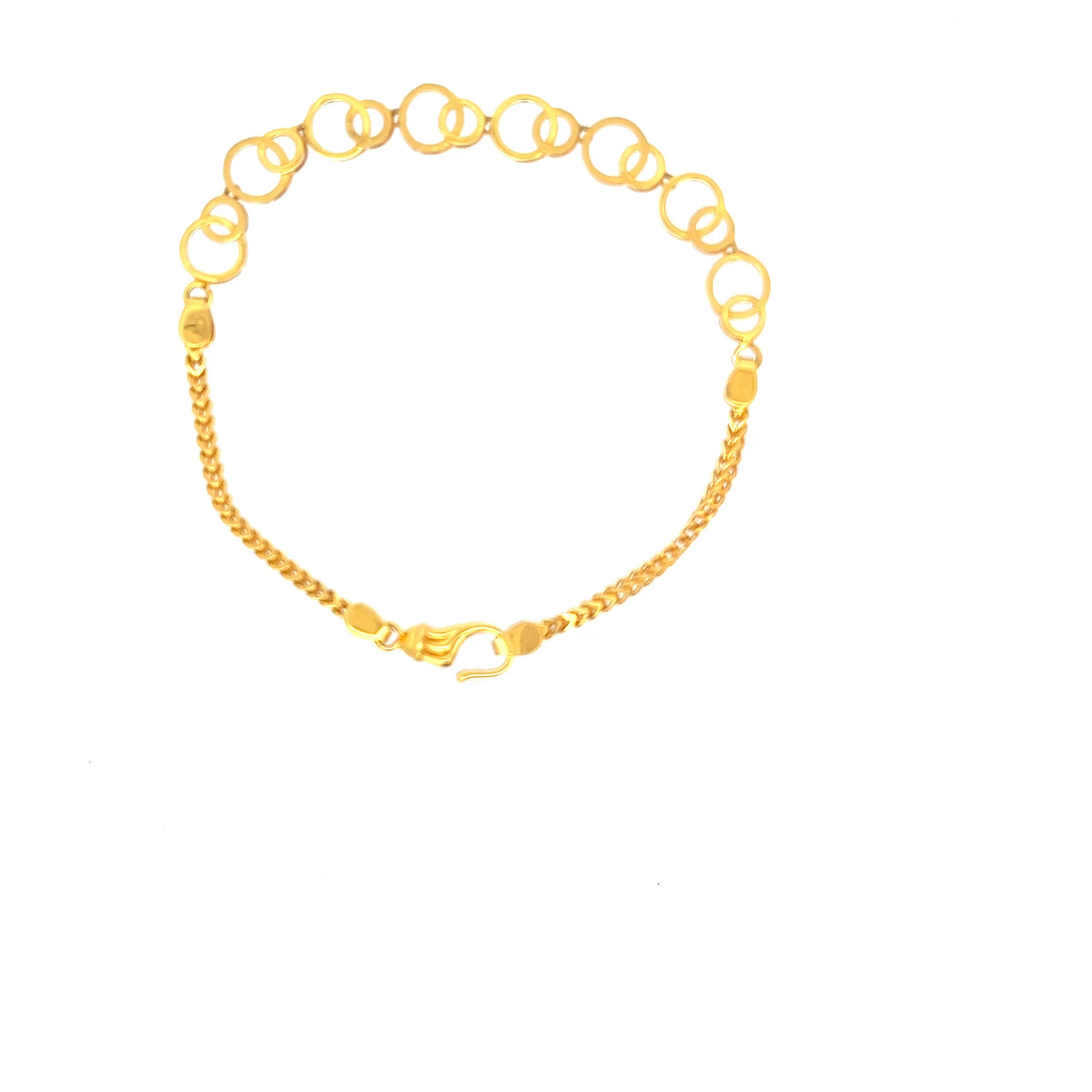 22ct Gold Bracelet with Circular Link Design
