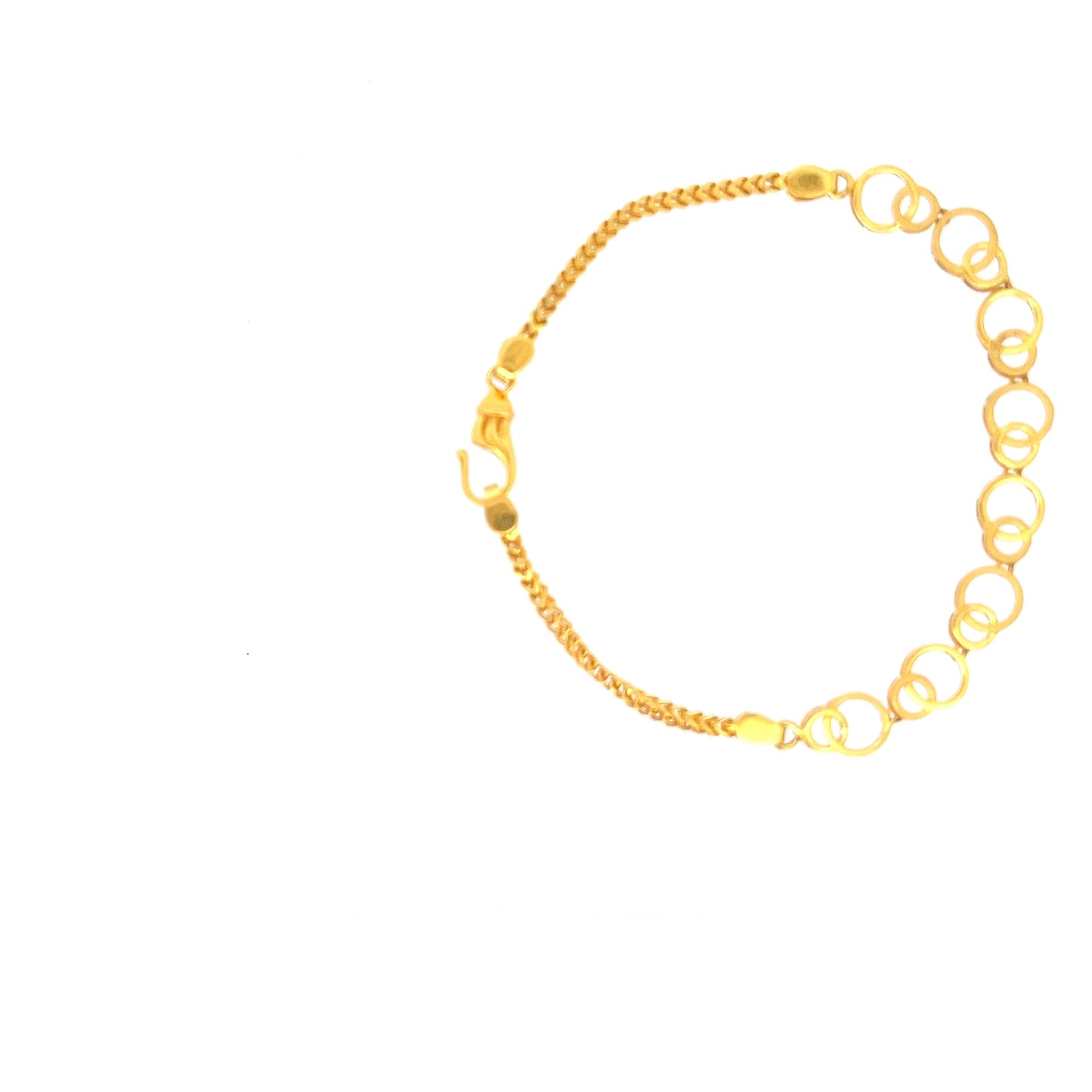 22ct Gold Bracelet with Circular Link Design