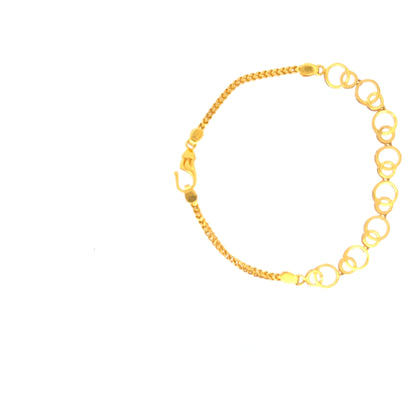 22ct Gold Bracelet with Circular Link Design