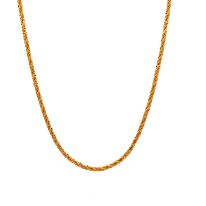 22ct Gold Rope Chain Necklace