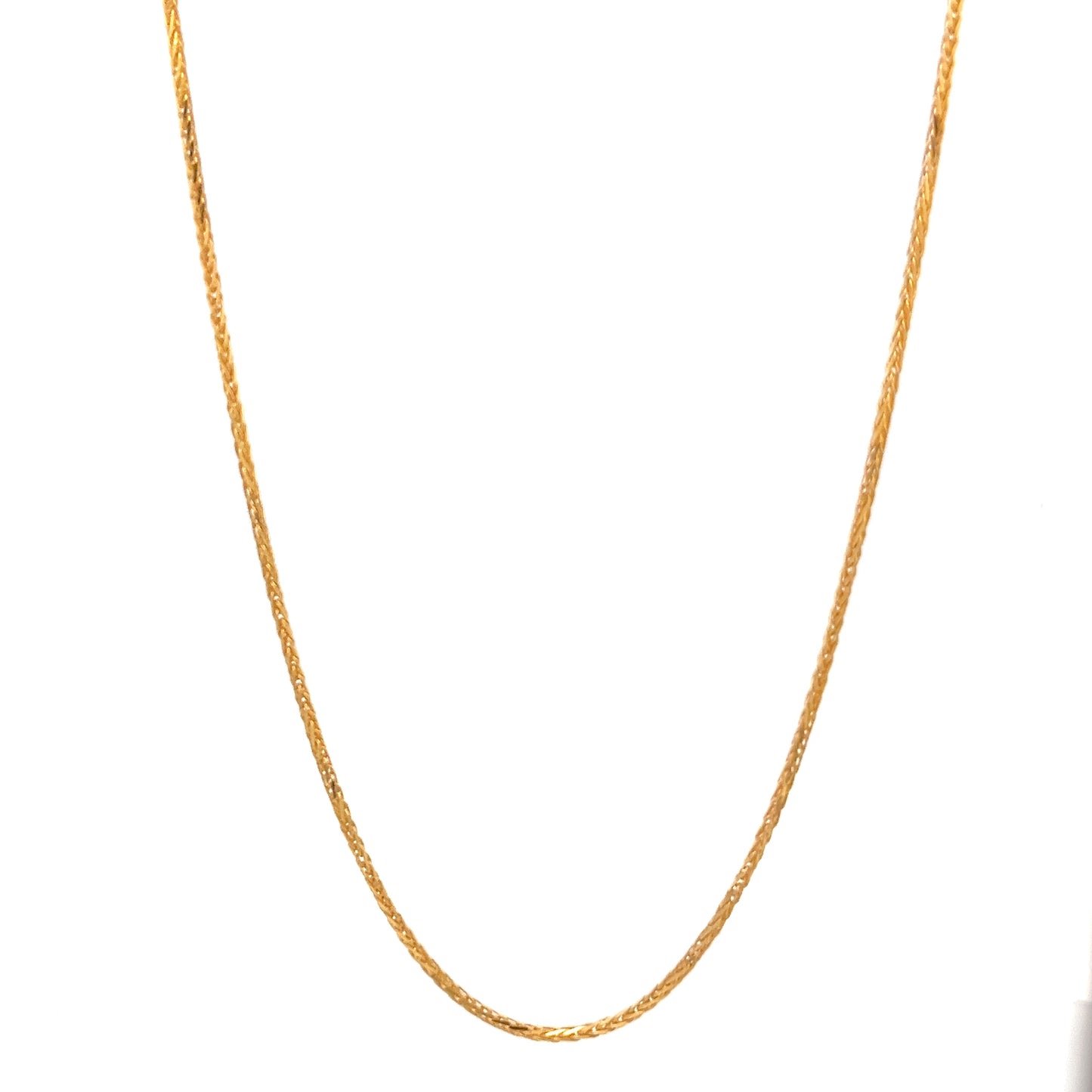 22ct Gold Fine Textured Link Chain