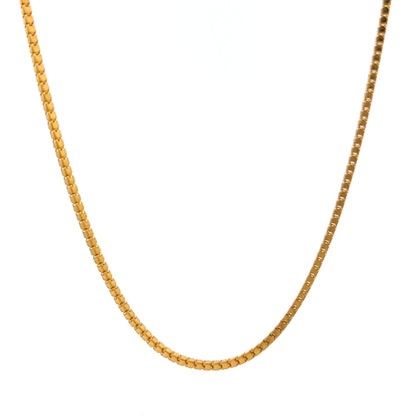 22ct Gold Box Chain Necklace