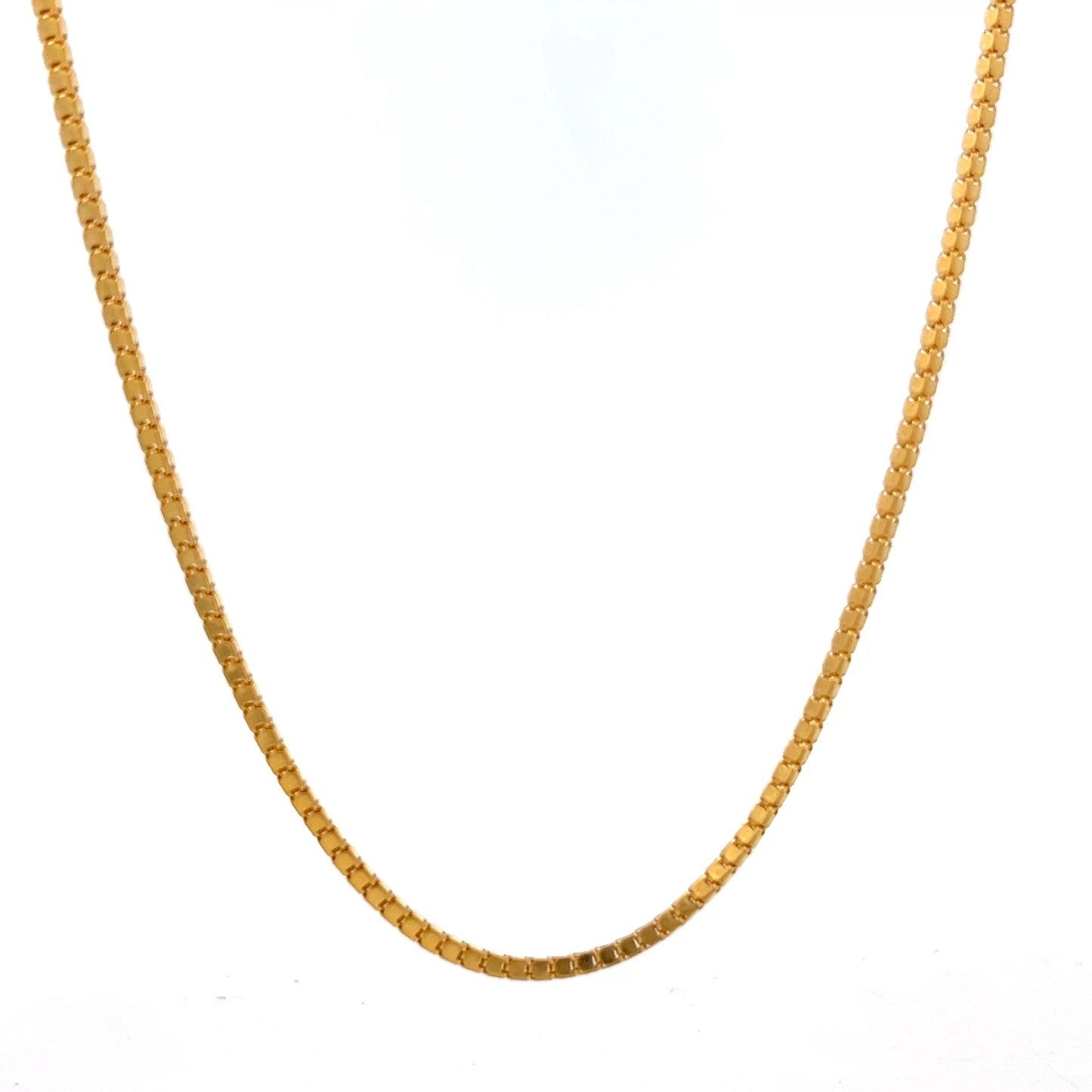 22ct Gold Box Chain Necklace