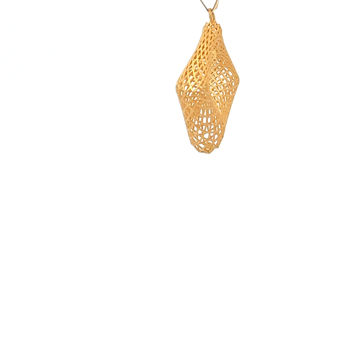 22ct Gold Openwork Geometric Teardrop Pendant