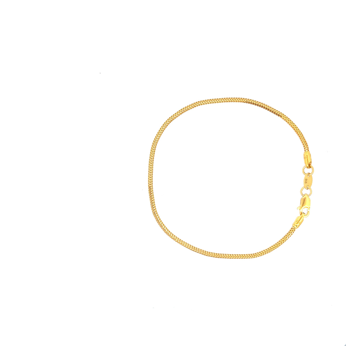22ct Gold Fine Curb Chain Bracelet