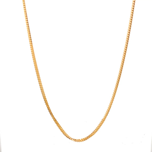 22ct Gold Fine Woven Chain Necklace