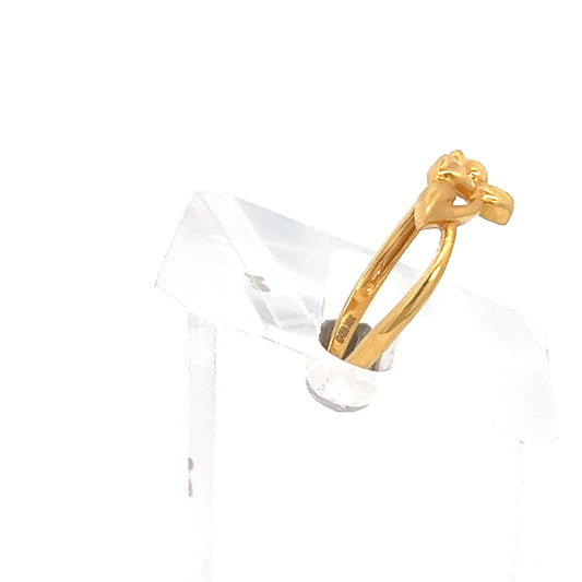 22ct Gold Floral Motif Ring with Openwork Detail
