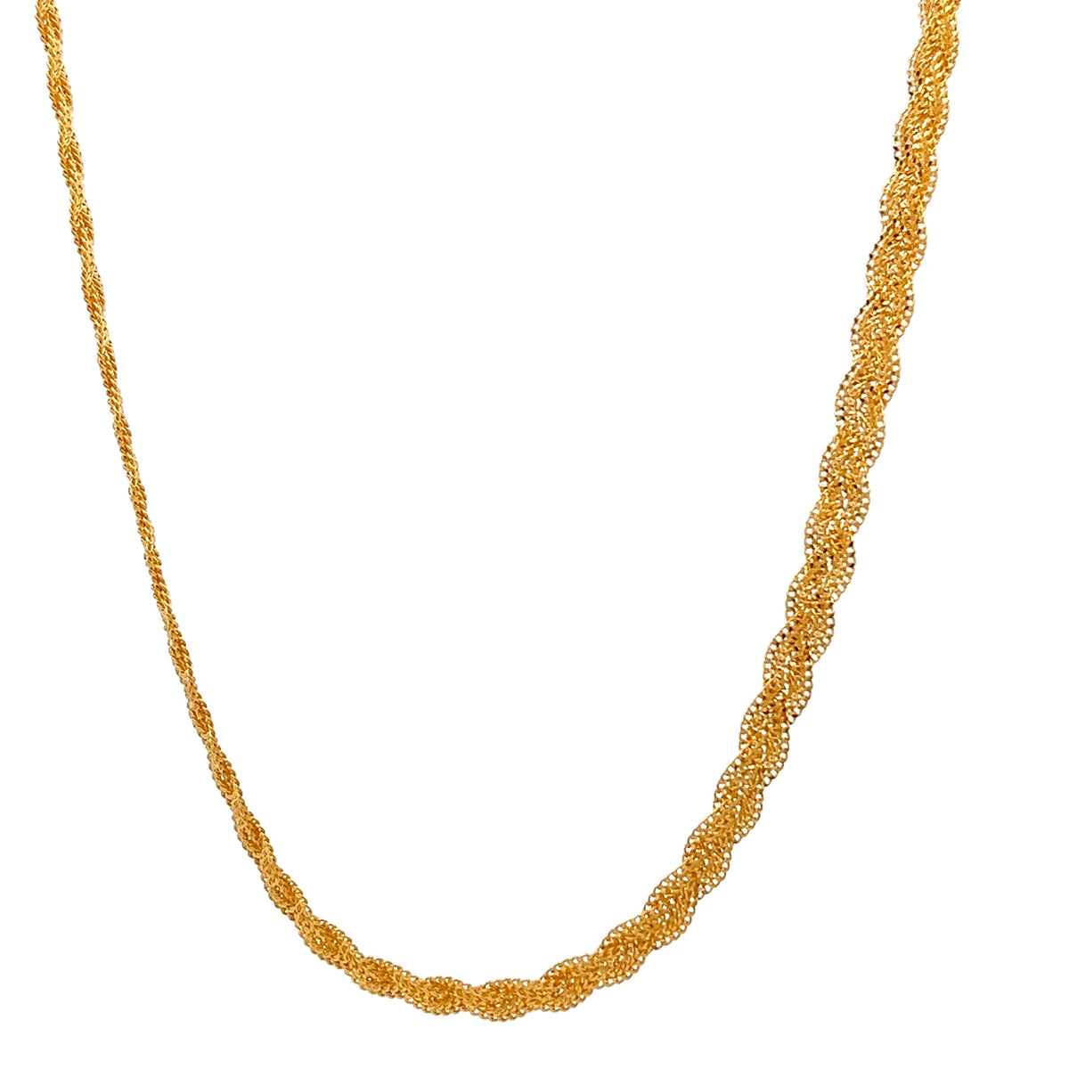 22ct Gold Twisted Textured Chain