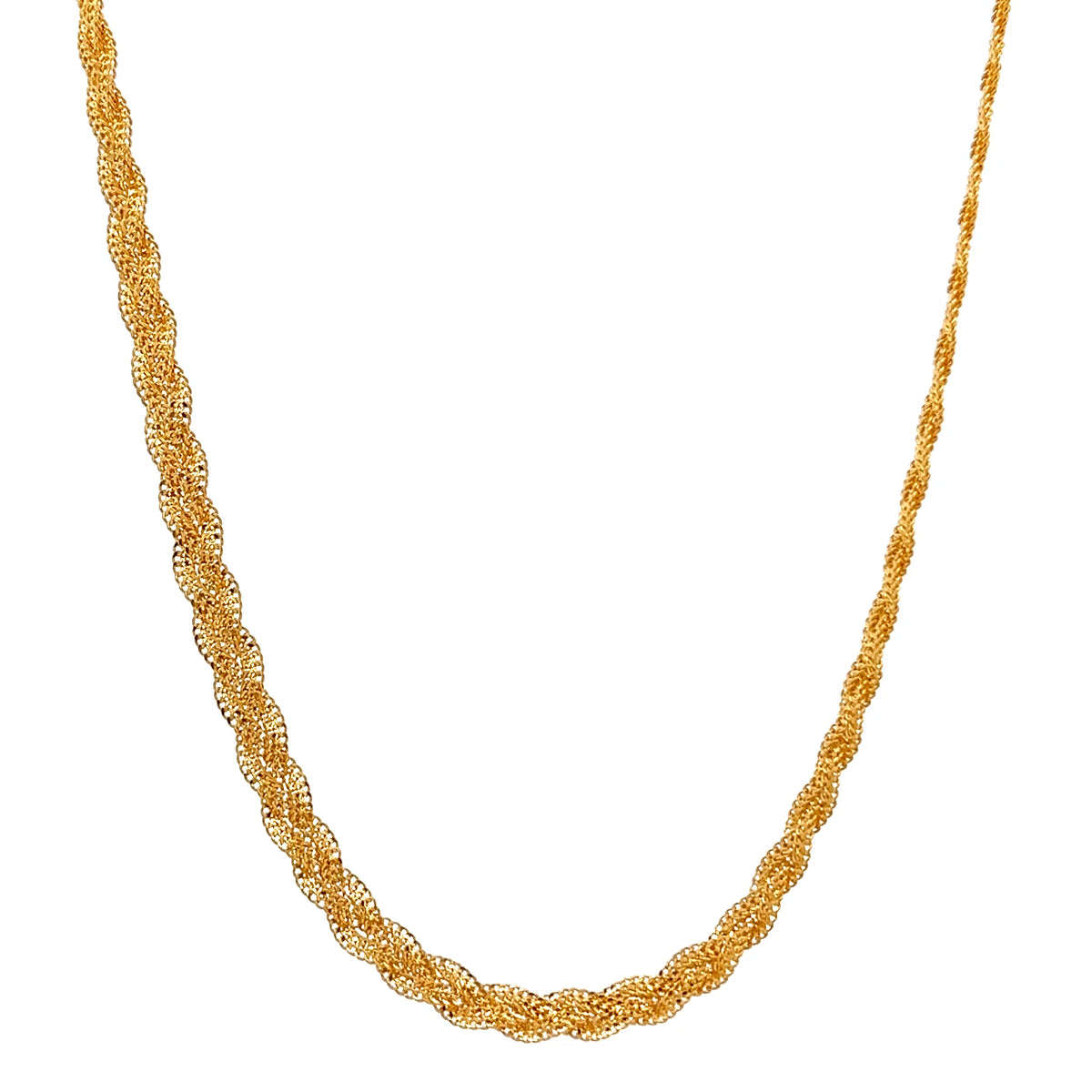 22ct Gold Twisted Textured Chain