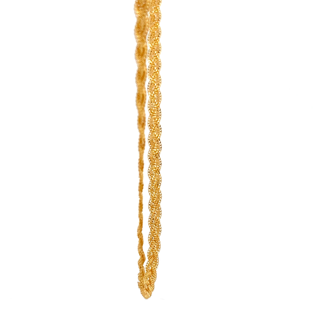 22ct Gold Twisted Textured Chain
