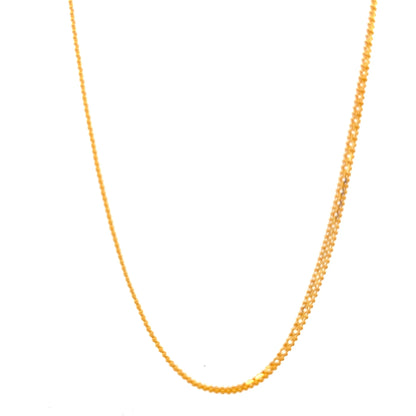 22ct Gold Chain with Fine Textured Link Design