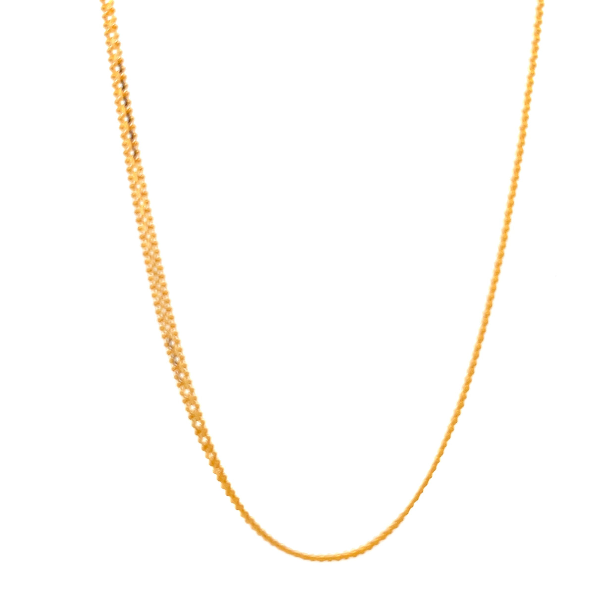 22ct Gold Chain with Fine Textured Link Design