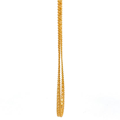 22ct Gold Beaded Curb Chain