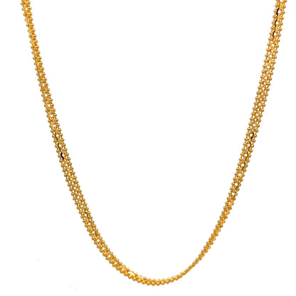 22ct Gold Beaded Curb Chain