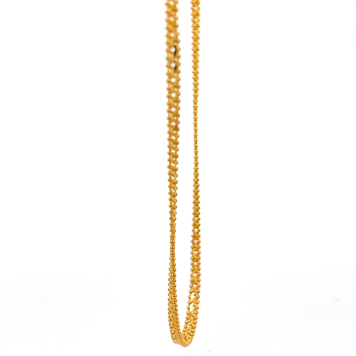 22ct Gold Beaded Curb Chain