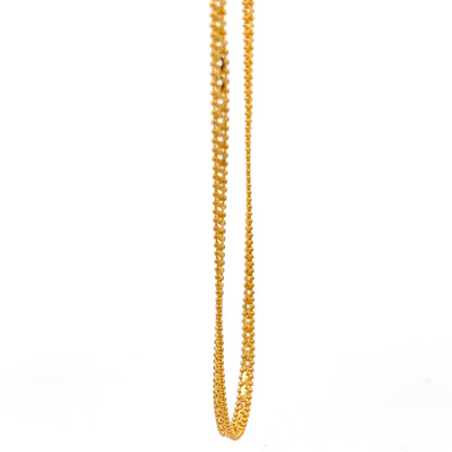 22ct Gold Beaded Curb Chain