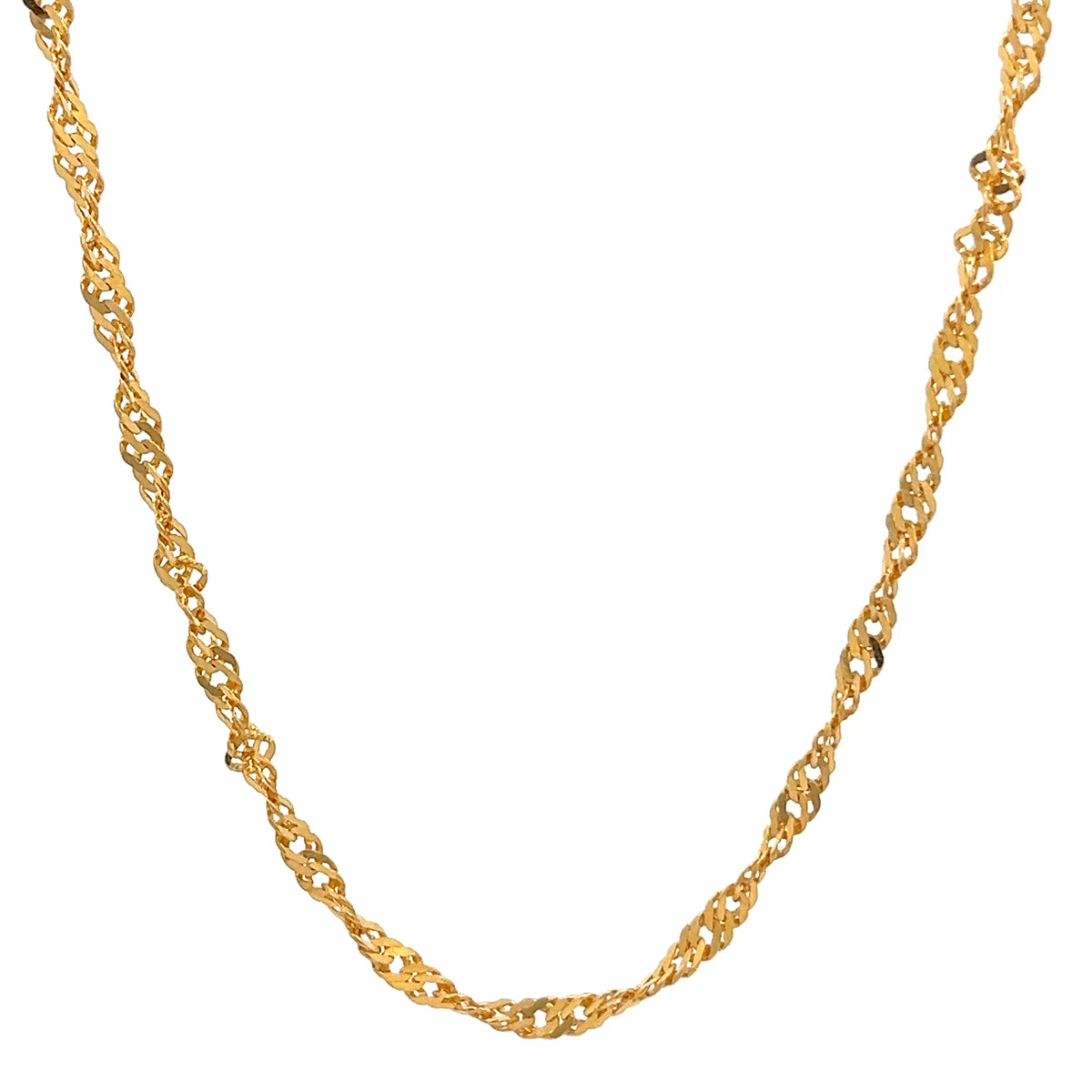 22ct Gold Twisted Openwork Chain