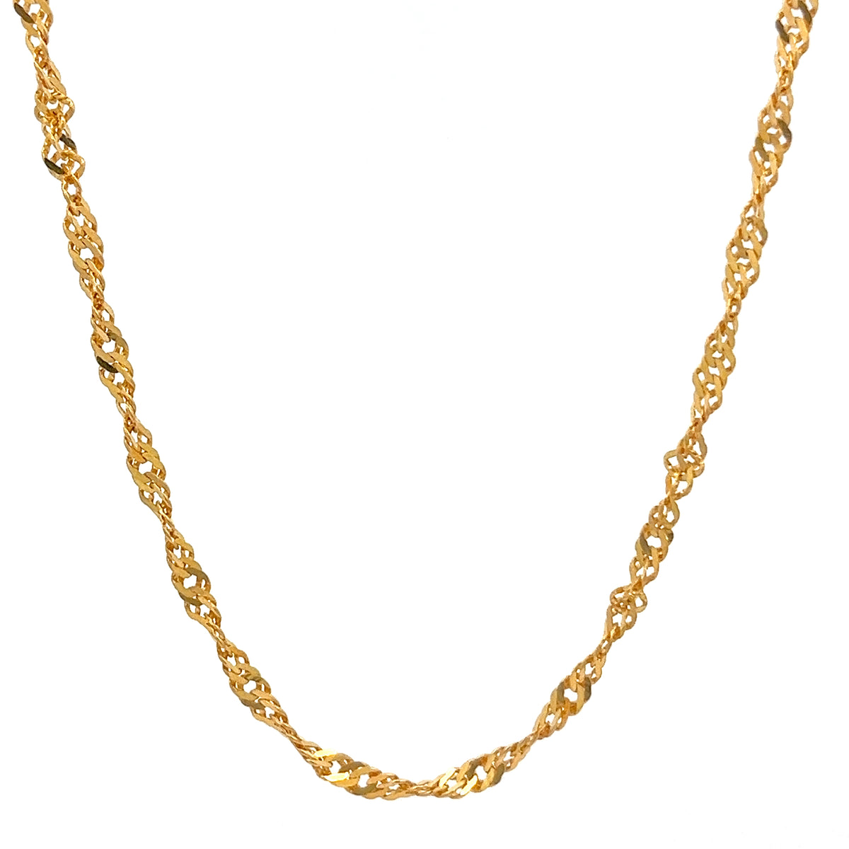 22ct Gold Twisted Openwork Chain