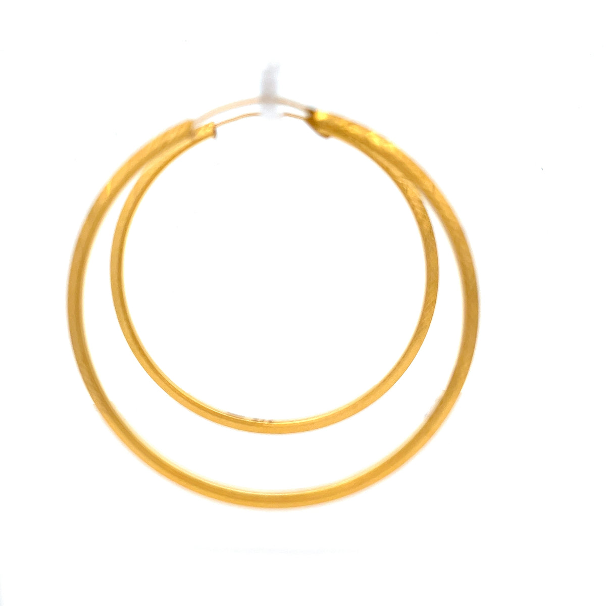 22ct Gold Oval Hoop Earrings