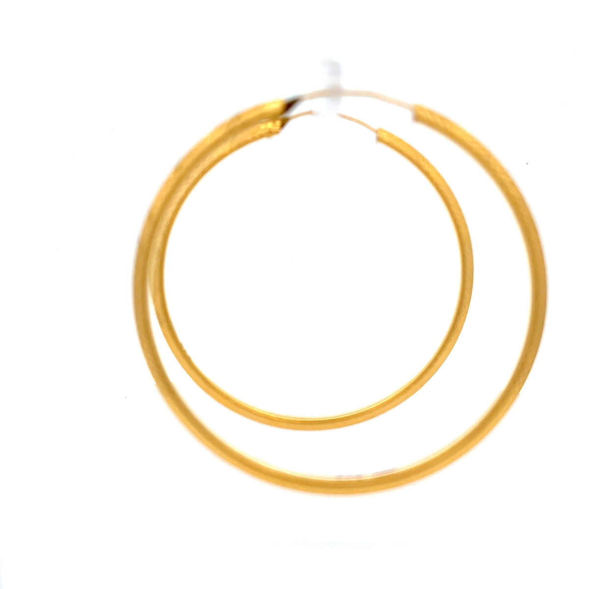 22ct Gold Oval Hoop Earrings
