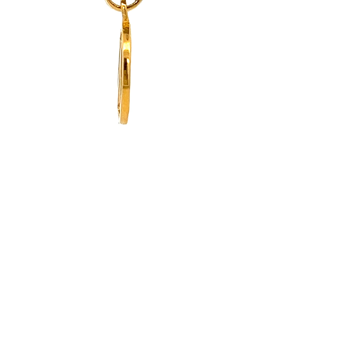 22ct Gold Circular Initial N Pendant