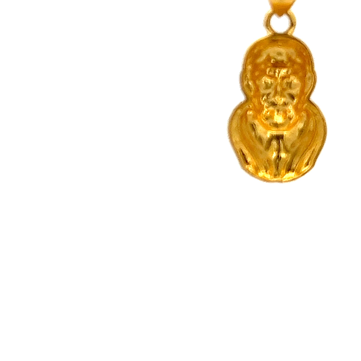 22ct Gold Medallion Pendant with Sculpted Figure Design