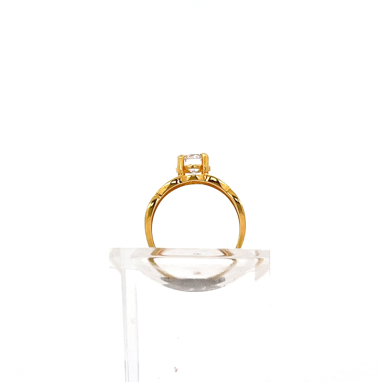 22ct Gold Cluster Ring with Clear Stones