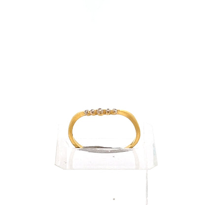 22ct Gold Ring with Five Clear Stones