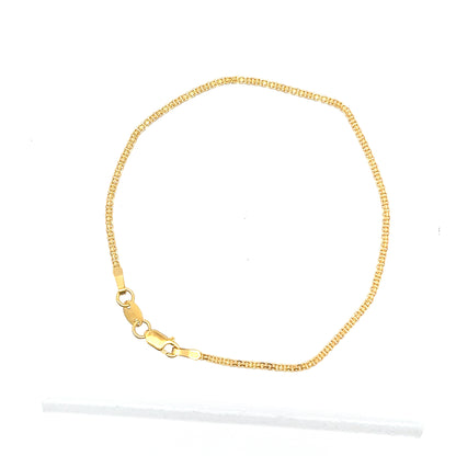 22ct Gold Fine Woven Chain Bracelet