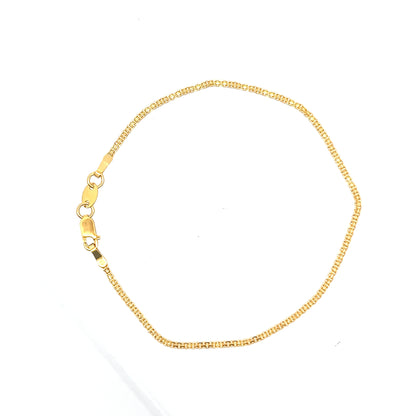 22ct Gold Fine Woven Chain Bracelet