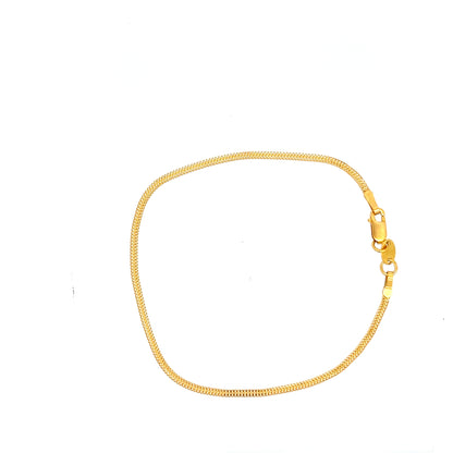 22ct Gold Fine Curb Chain Bracelet
