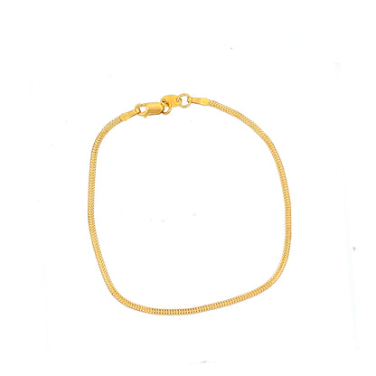 22ct Gold Fine Curb Chain Bracelet