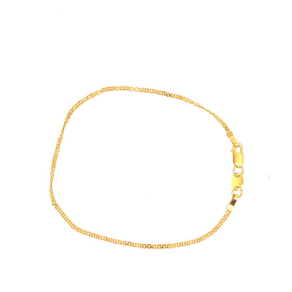 22ct Gold Fine Textured Chain Bracelet