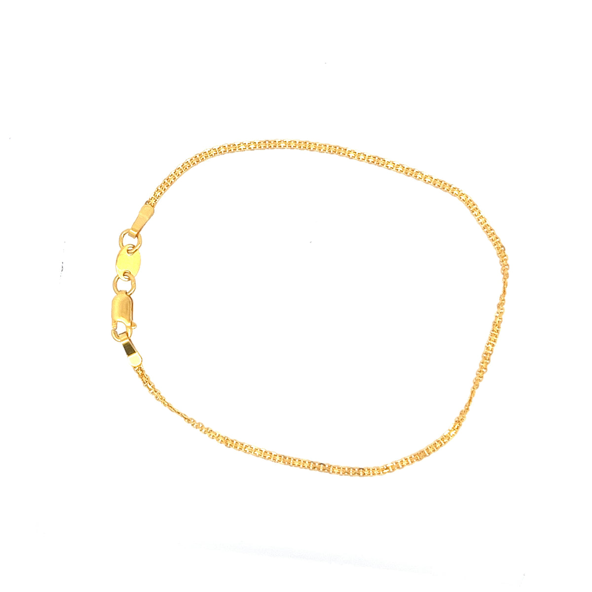 22ct Gold Fine Textured Chain Bracelet