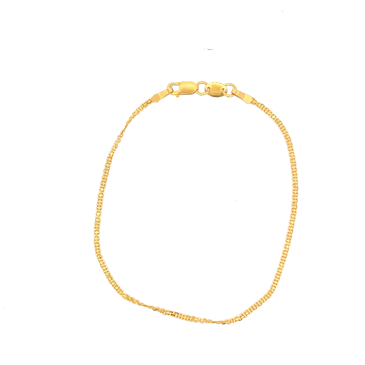 22ct Gold Fine Textured Chain Bracelet