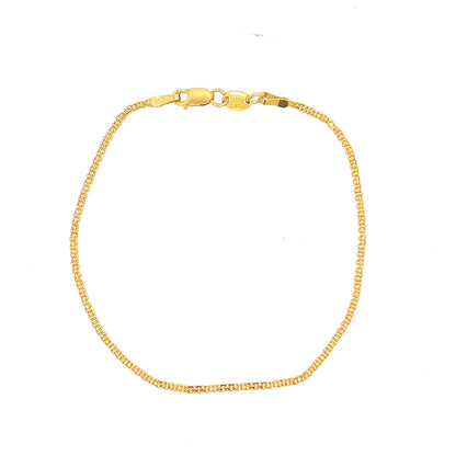 22ct Gold Fine Textured Link Bracelet